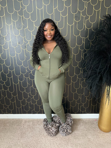 2 piece Legging Set (Olive)